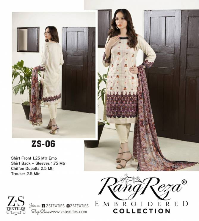 Rang Reza Casual Wear Embroidered Karachi Cotton Dress Material Collection